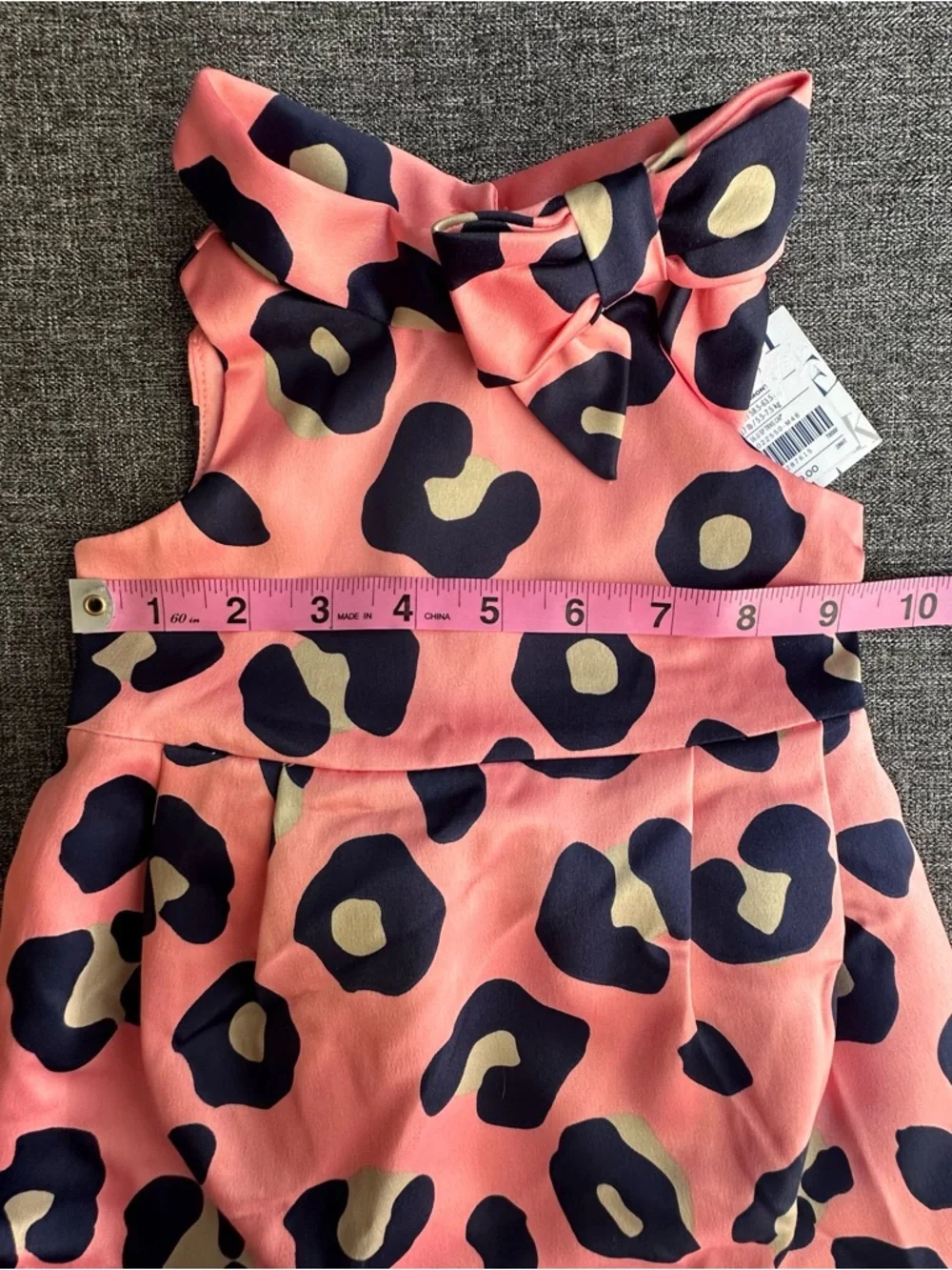 NWT Janie & Jack Baby Girls Satin Leopard Dress & Bloomer Set Vivid Pink 3-6M